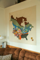 Canada & USA Bioregional Map Tapestry Template - The Sorry Girls