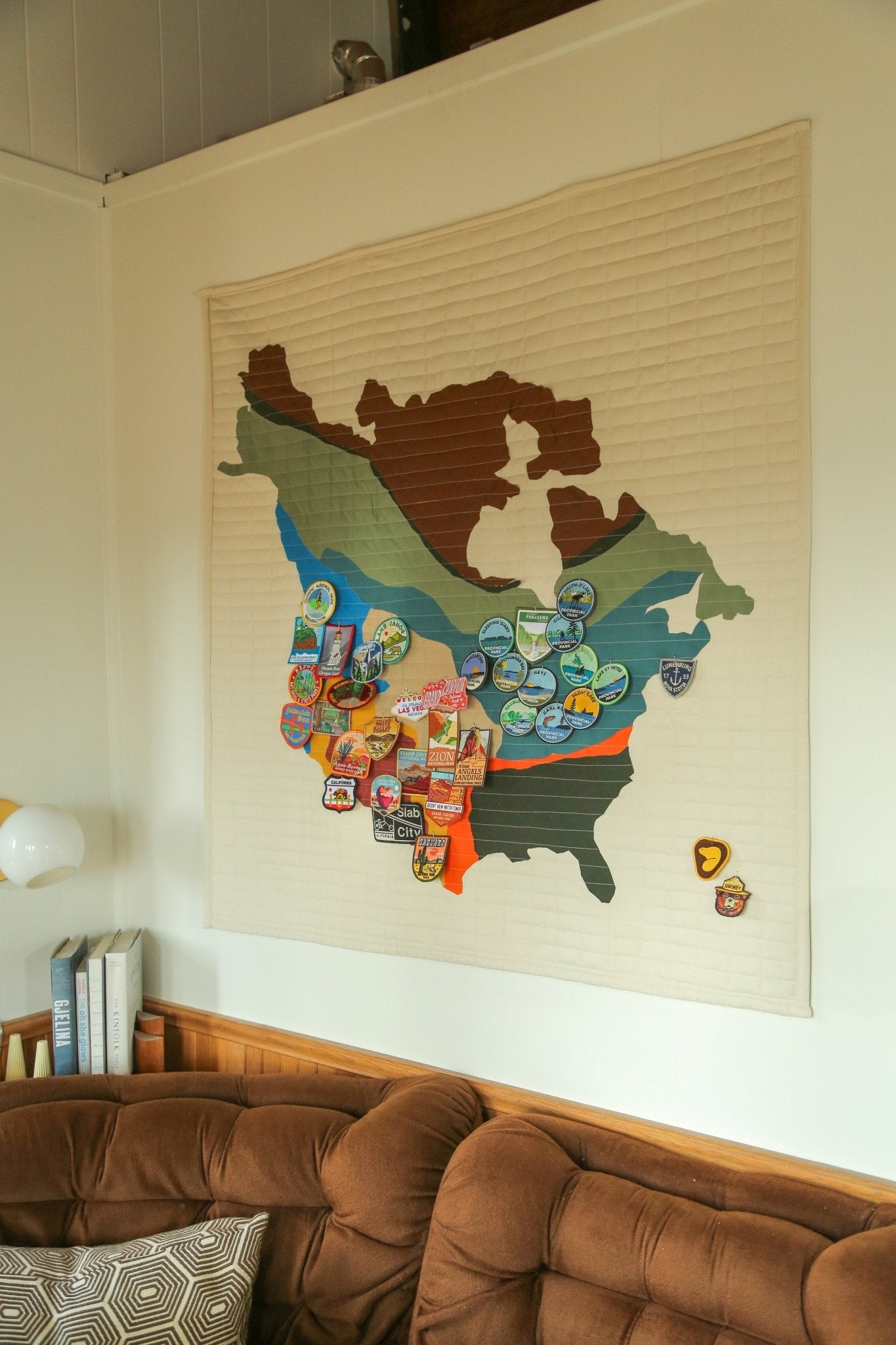 Canada & USA Bioregional Map Tapestry Template