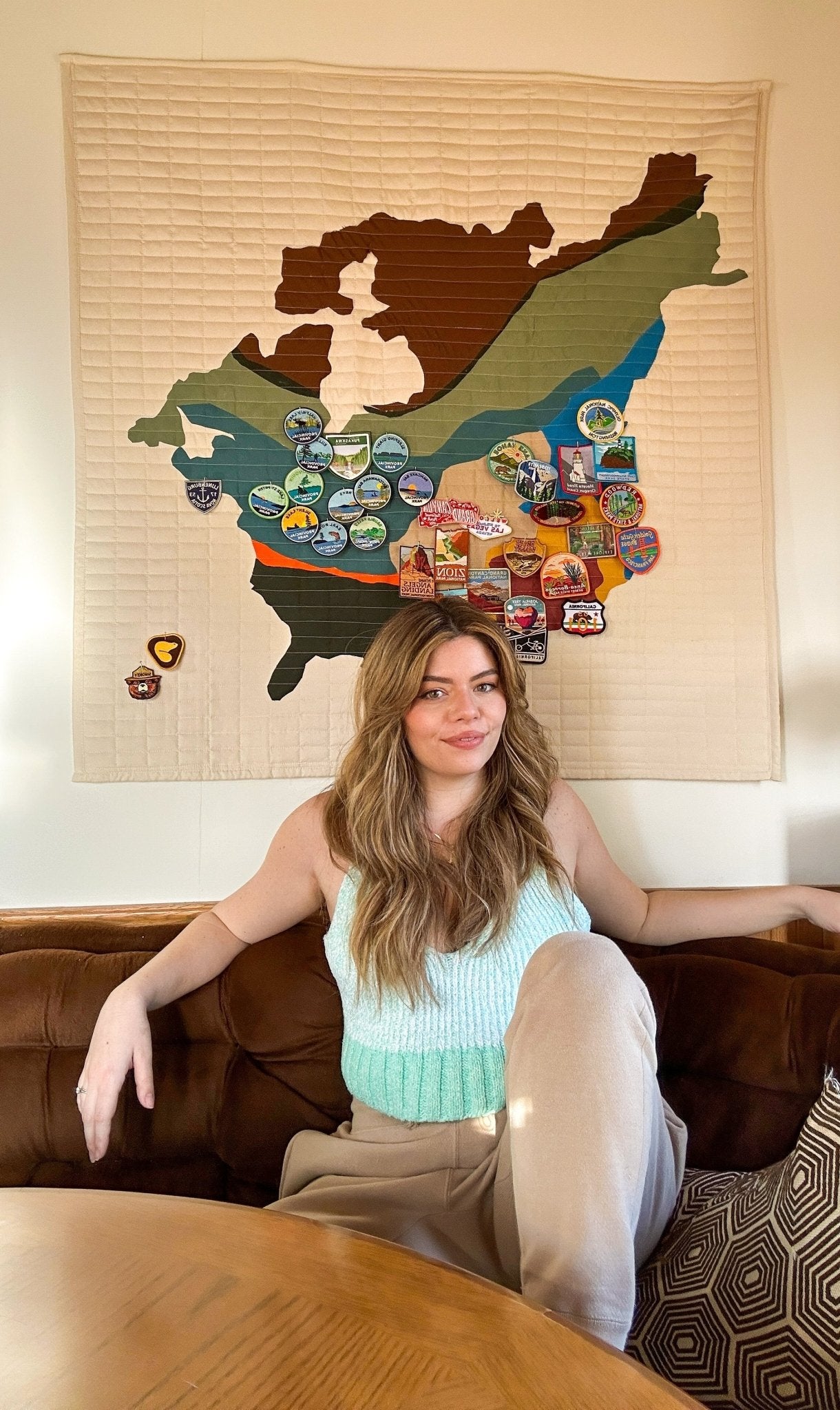 Canada & USA Bioregional Map Tapestry Template
