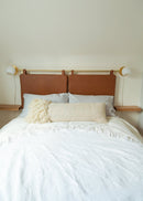 hanging pillow headboard template - The Sorry Girls