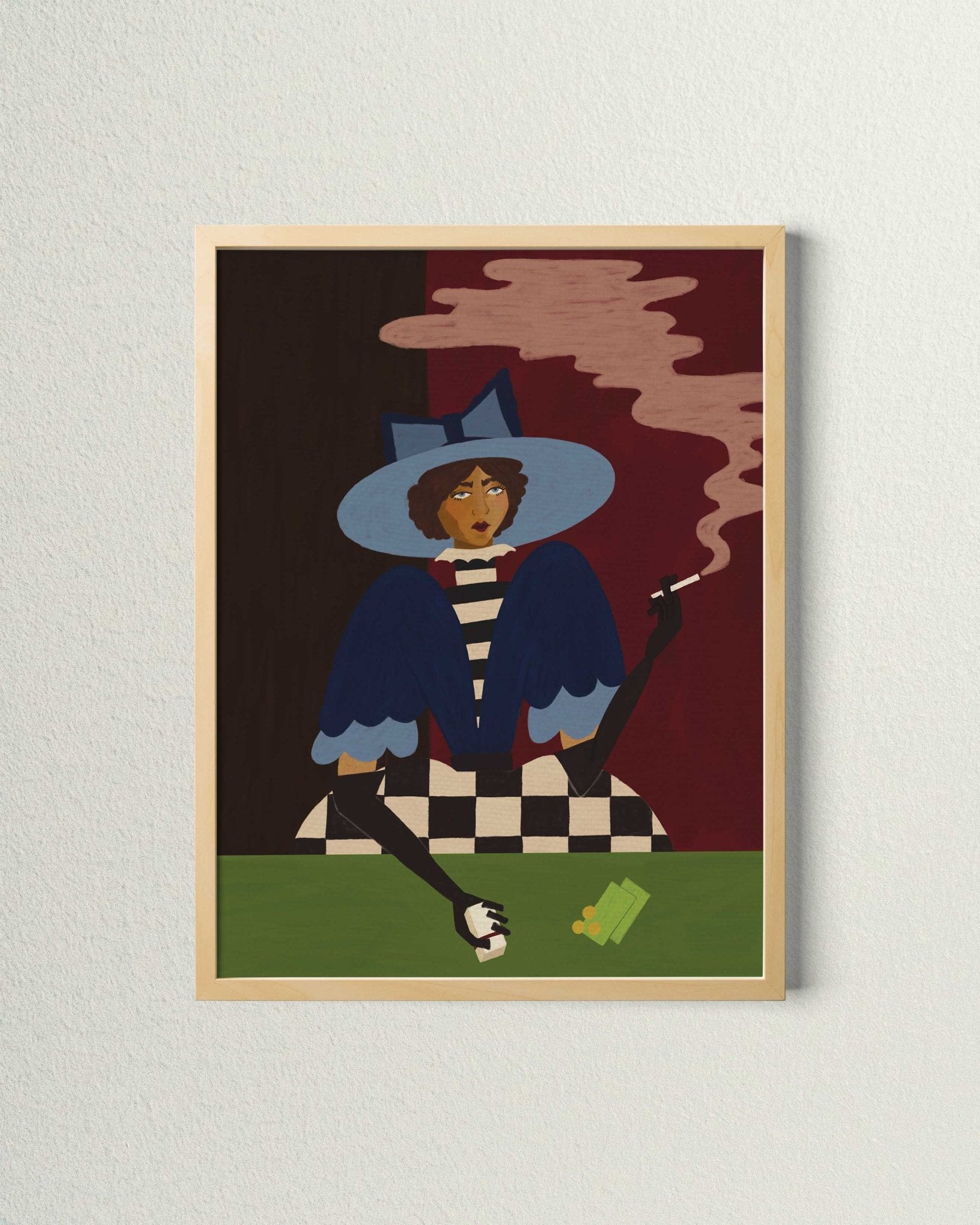 victorian smoking lady digital art